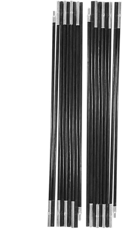 Dailygoods- Tentstok 4,9 m - Opvouwbaar - Glasvezel - Robuust - Lichtgewicht - Hittebestendig - Reserveonderdeel - Tentstokken