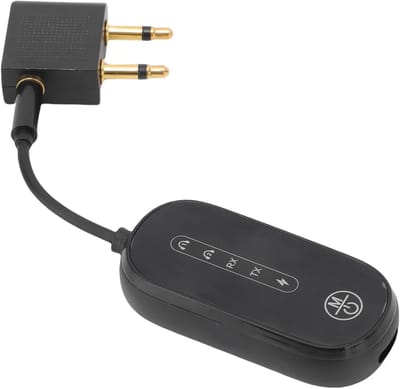Bluetooth Zender Ontvanger - AUX Adapter - Draadloos Muziek Streamen - Ondersteunt Twee Hoofdtelefoons - 300 mAh Batterij - Zwart