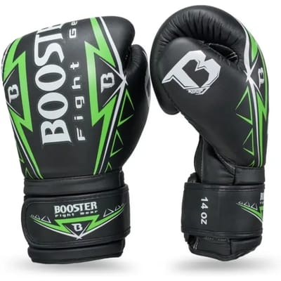 Booster Bokshandschoenen - BG WAR - Microvezel - Zwart / Groen 16 oz