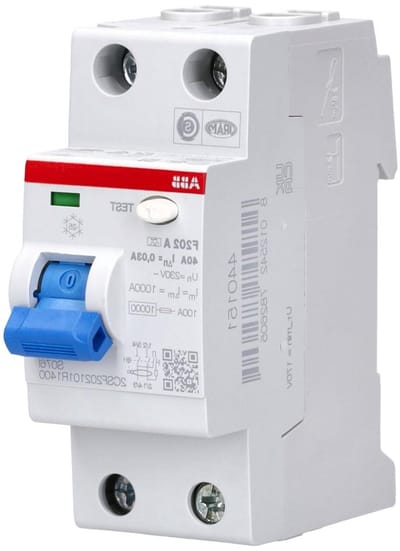 Aardlekschakelaar - Differentiaalautomaat - Veiligheid Vergroten - 2-polig - 40A 003A - Grijs