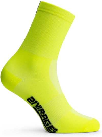 21Virages 2 PAAR  Colora fietssokken zomer Fluo Geel - 37-42