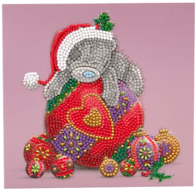 Bauble Bliss, 18x18cm Crystal Art Card