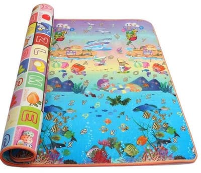 OLFed - Kinderspeelmat - Dubbelzijdig - Alfabet en Oceaan - 200x180x0,8 cm