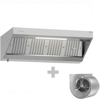 GGM Gastro Wandhaube mit Motor - 1800mm - mit Regler, Filter & Lampe