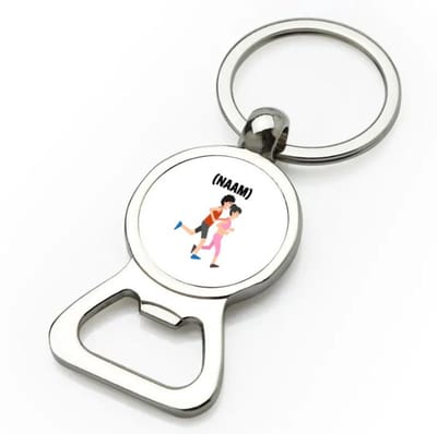 Akyol - hardloop met eigen naam flesopener - Hardlopen - hardloper - sport - 9 bij 3 cm