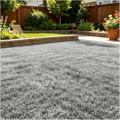 Kunstgras Mat - Gras Tapijt - Buiten Decoratie - Met Drainage Gaten - 6.5x8.2ft - Grijs