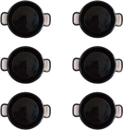 Amuseschaaltjes - Zwarte amuse bakjes 6 stuks - 3BMT®