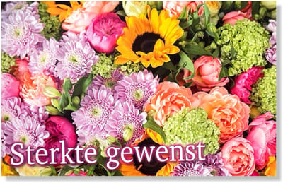 Sterkte wenskaart - 12x17cm - Gevouwen kaart inclusief envelop - Beterschapskaart