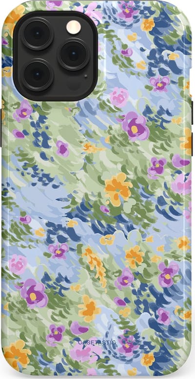 Casetastic Hoesje Geschikt voor Apple iPhone 12 Pro Max Magsafe - Stijlvolle Beschermende Duo-layer Case - Vijver briesje
