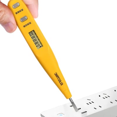 Spanningsdetector Pen - Contacttester Schroevendraaier - Elektra Controleren - Digitaal LCD Display - 12-250V Bereik - Meerkleurig