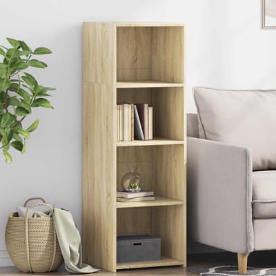 vidaXL - Hoge - kast - 40x41x124 - cm - bewerkt - hout - sonoma - eikenkleurig