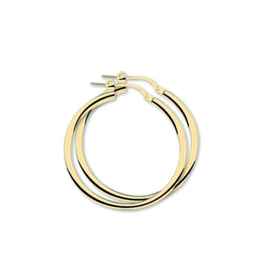 oorringen 2,5 mm ronde buis 1 micron zilver verguld (geel)