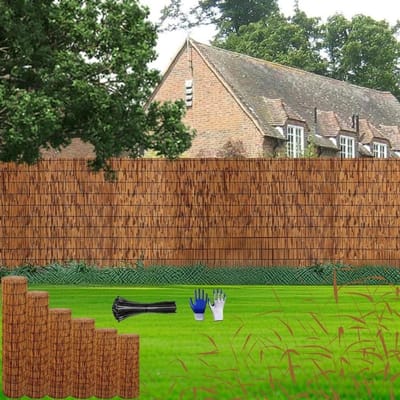 Bamboe Privacyscherm - Tuinmat Barrière - Buitenruimte Aankleden - Weerbestendig Natuurlijk Hout - 170 x 750 cm - Natuurlijk