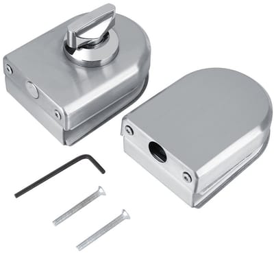 Dailygoods- Deurslot Diefstalbeveiliging - Glazen Deurslot - Draaiknop - Geschikt voor 10-12 mm Glas - Duurzaam - Voor Thuis/Huis - Glazen Deurknop