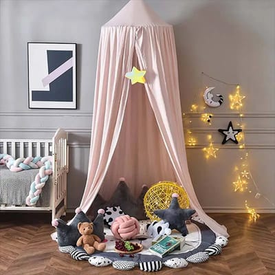 ATTREZZO® Klamboe - Hoogte 250 cm - Lichtroze - Kinderkamer - Babykamer