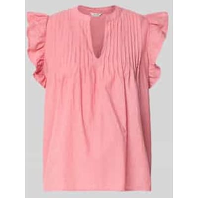Regular fit blousetop met plooien, model 'Gemala'