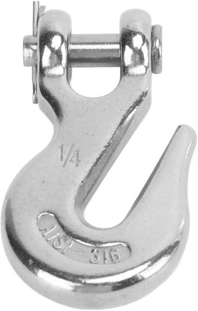 JHUBERS - 1/4 Inch Tow Bar - Veiligheidsvergrendeling - Roestvrijstaal - Slip Hook 1000 Lbs - Hoog draagvermogen - Geschikt voor zware ladingen - K...
