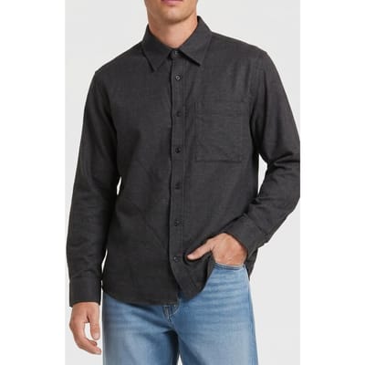 Calvin Klein Ls Melange Flannel Shirt Black Taglia: S | Camicie Casual Outlet | Uomo | Nero