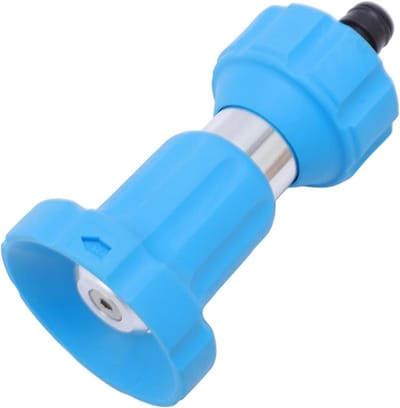 Slang Nozzle - Tuinsproeier - Planten Water Geven - Roestvrij Staal - 13 x 8 x 8 cm - Zilver