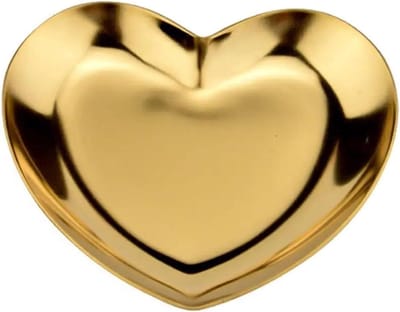 Sieraden Schaal - Opbergbakje Decoratie - Sieraden Organiseren - Hartvormig Design - 9.2 x 9 cm - Goudkleurig