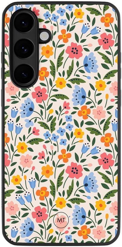 Hoesje geschikt voor Samsung Galaxy S25 FE - Romantische bloemen - TPU Hard Case Backcover - Multi - Mooie Telefoonhoesjes