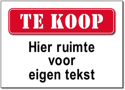 Te koop bord - Forex - 30 x 40 cm - Weerbestendig