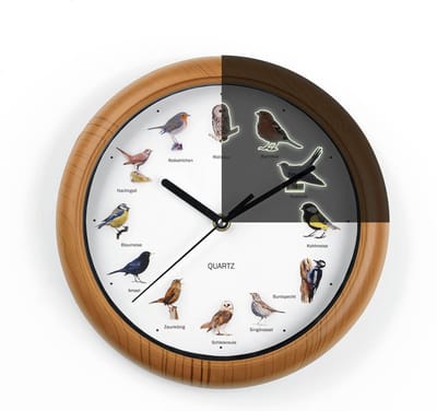 MAXXMEE wandklok met vogelstemmen 25cm 1,5V