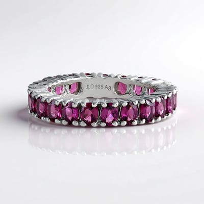 Cavill - Zilveren Ring - 925 Sterling Zilver Gerhodineerd - 21 Naktamunda Rhodolieten 4 028 Ct Ovaal Slijpsel - Elegante Damesring