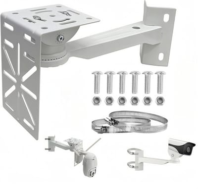 Camera Wandbevestiging - Bevestigingssysteem - Bewaking Installeren - Robuuste Metalen Constructie - 30 x 10 x 155 cm - Zilver