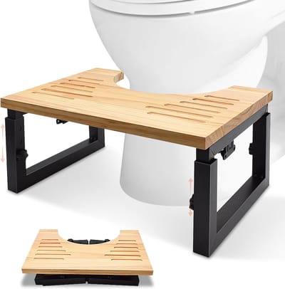 Inklapbare Toiletkruk van Hout voor Betere Zithouding en Gemakkelijk Toiletbezoek