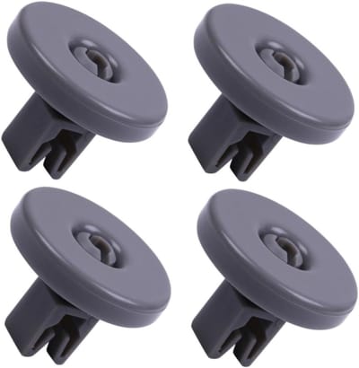 Vaatwasser Wieltjes - Onderdelen Rek - Vaatwasser Reparatie - Universele Pasvorm - 4 Stuks - Donkergrijs