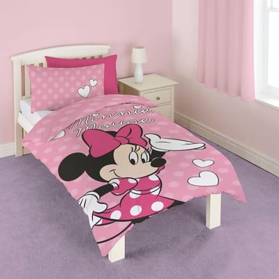 Minnie Mouse dekbedovertrek - eenpersoons - Disney Minnie dekbed - 140 x 200 cm.