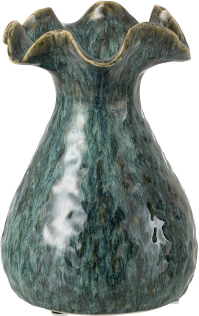 J-Line vaas Ronny Onregelmatig - keramiek - blauw - small
