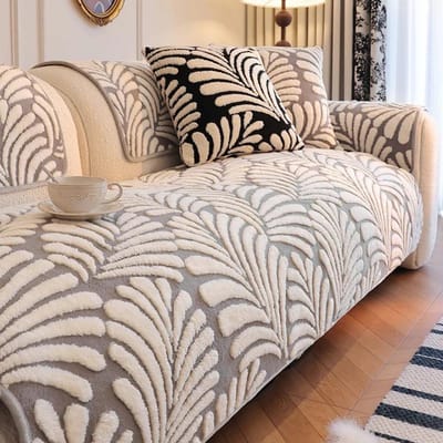 Retro Jacquard Bankhoezen Woonkamer Stofdicht Universeel Pluche Bankkussen Herfst Winter Antislip Bankkussen Kussensloop 70x70cm 1pcs