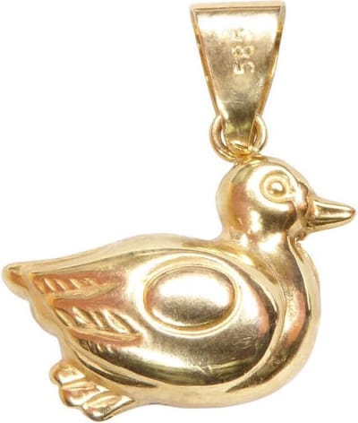 Gouden vogel hanger