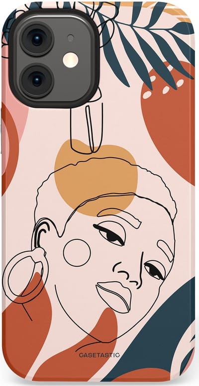 Casetastic Hoesje Geschikt voor Apple iPhone 12 Mini - Stijlvolle Beschermende Duo-layer Case - Ochtend blush
