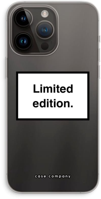 Case Company® - Hoesje geschikt voor iPhone 14 Pro Max hoesje - Limited edition - Soft Cover Telefoonhoesje - Bescherming aan alle Kanten en Schermrand