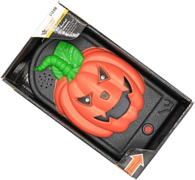 Deurbel Decoratie - Griezelige Deurbel - Halloween Versiering - Gloeiend Ontwerp - 19.5 cm - Oranje