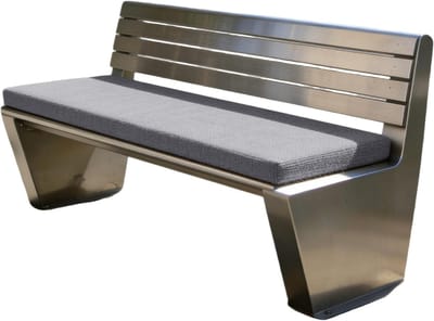 Zitkussen Bank - Kussen Buiten - Comfortabel Zitten - Hoge Kwaliteit Stof - 50x116cm - Lichtgrijs