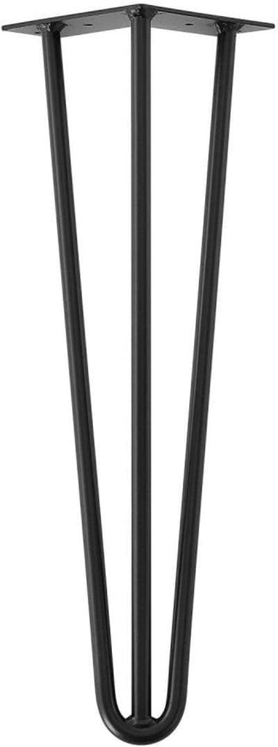 Stalen hairpin zwart hairpin ø 1,2 cm en hoogte 45 cm - Set van 4 stuks