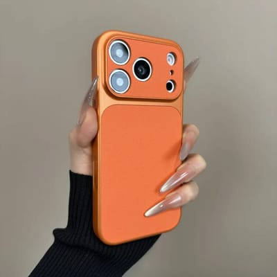Zakelijk hoesje van massief leer met textuur voor iPhone 17 Air 16 15 14 Plus 13 Pro Max, mat, schokbestendig en lensbeschermend. iPhone 15 Pro Max