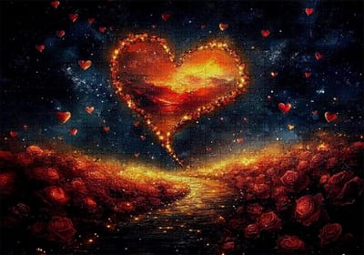 Puzzel 4000 stukjes - Liefdespuzzel - Ontspannen tijdverdrijf - Hoge resolutie poster - 141x87 cm - Roos
