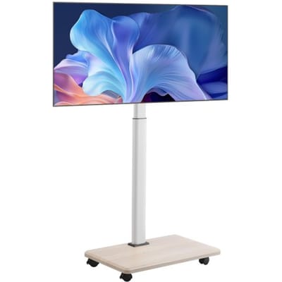 VEVOR Verrijdbaar tv-meubel/wagen voor tv's van 812,8-1778 mm tot 45 kg, 25° links-rechts draaibaar en in hoogte verstelbare tv-beugel met plank voor hoek, slaapkamer of woonkamer (max. 600 x 400 mm)