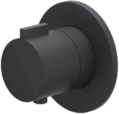 IVY Pact Afbouwdeel Inbouwthermostaat Symmetry met Rond Rozet - Mat Zwart