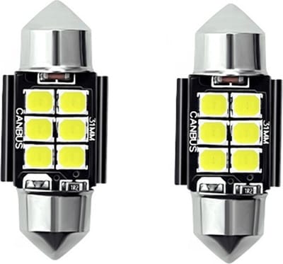 Dome - 31MM LED - CANBUS - 6SMD - Warm wit - 12V - Per stuk
