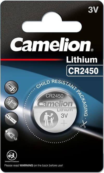 Camelion CR2450 Lithium Knoopcelbatterij – 3V – 550mAh – 1 Stuk