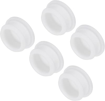 5x Set Ronde Rubber Pluggen voor Zink en Paneel Afdekking 28mm Wit