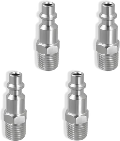 Pneumatische Koppeling 1/4 NPT Mannelijk - Snelle Ontkoppeling voor Perslucht, Gereedschap en Werkplaats, Duurzame Metaalverbinding voor Garage en Klussen