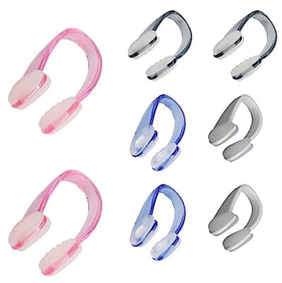 8 Stuks Waterdichte Silicagel Zwemneusclips - Comfortabele Zwemtraining Beschermers voor Kinderen en Volwassenen
