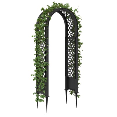 vidaXL - Rozenboog - met - Spikes - Antracietkleurig - 97 - x - 43 - x - 218 - cm - PP